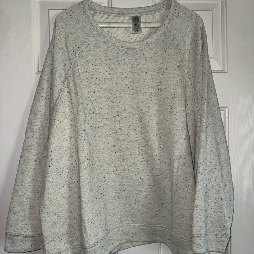 Mono B Light Gray Speckled Sweatshirt